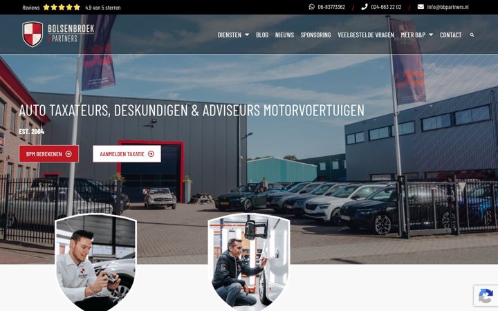 Kuvakaappaus sivustosta bbpartners.nl