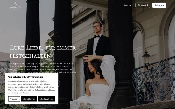Screenshot of bbphotography.de