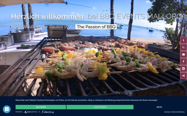 Screenshot of bbq-events-mallorca.com