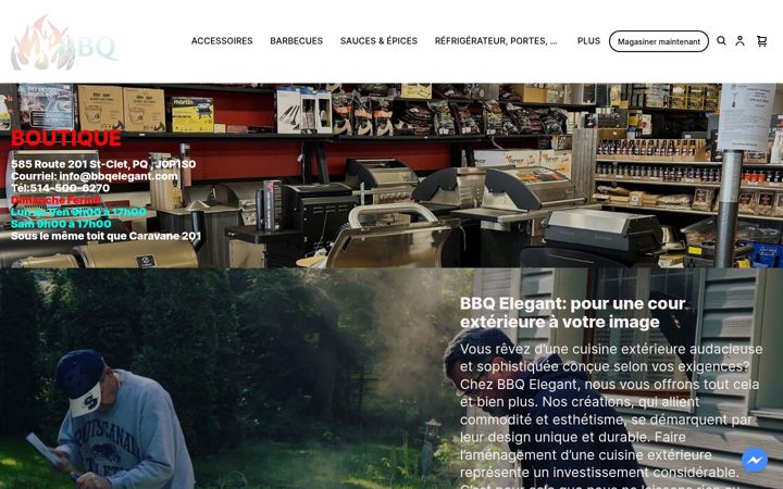 Screenshot of bbqelegant.ca