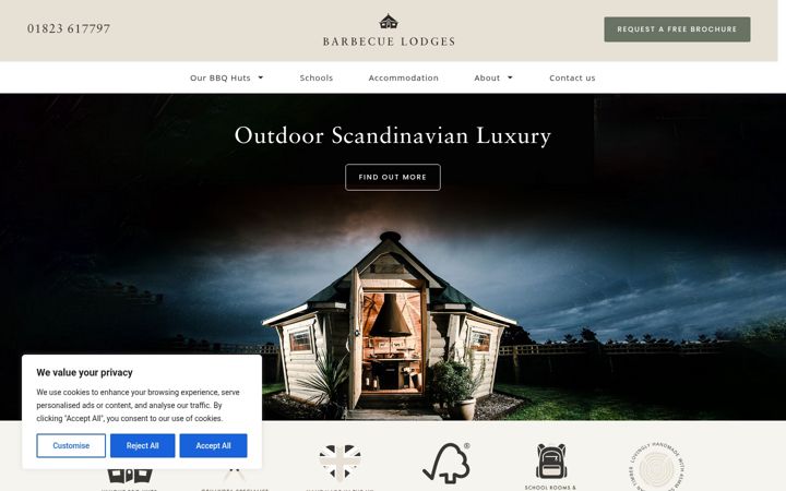 Screenshot of bbqlodges.co.uk