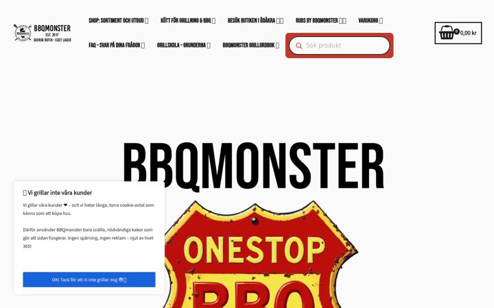 Screenshot of bbqmonster.se