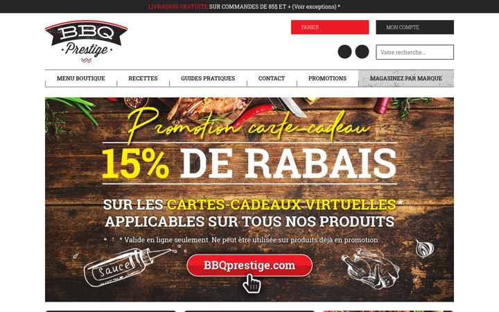 Screenshot of bbqprestige.com