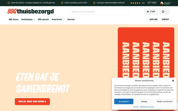 Screenshot of bbqthuisbezorgd.nl