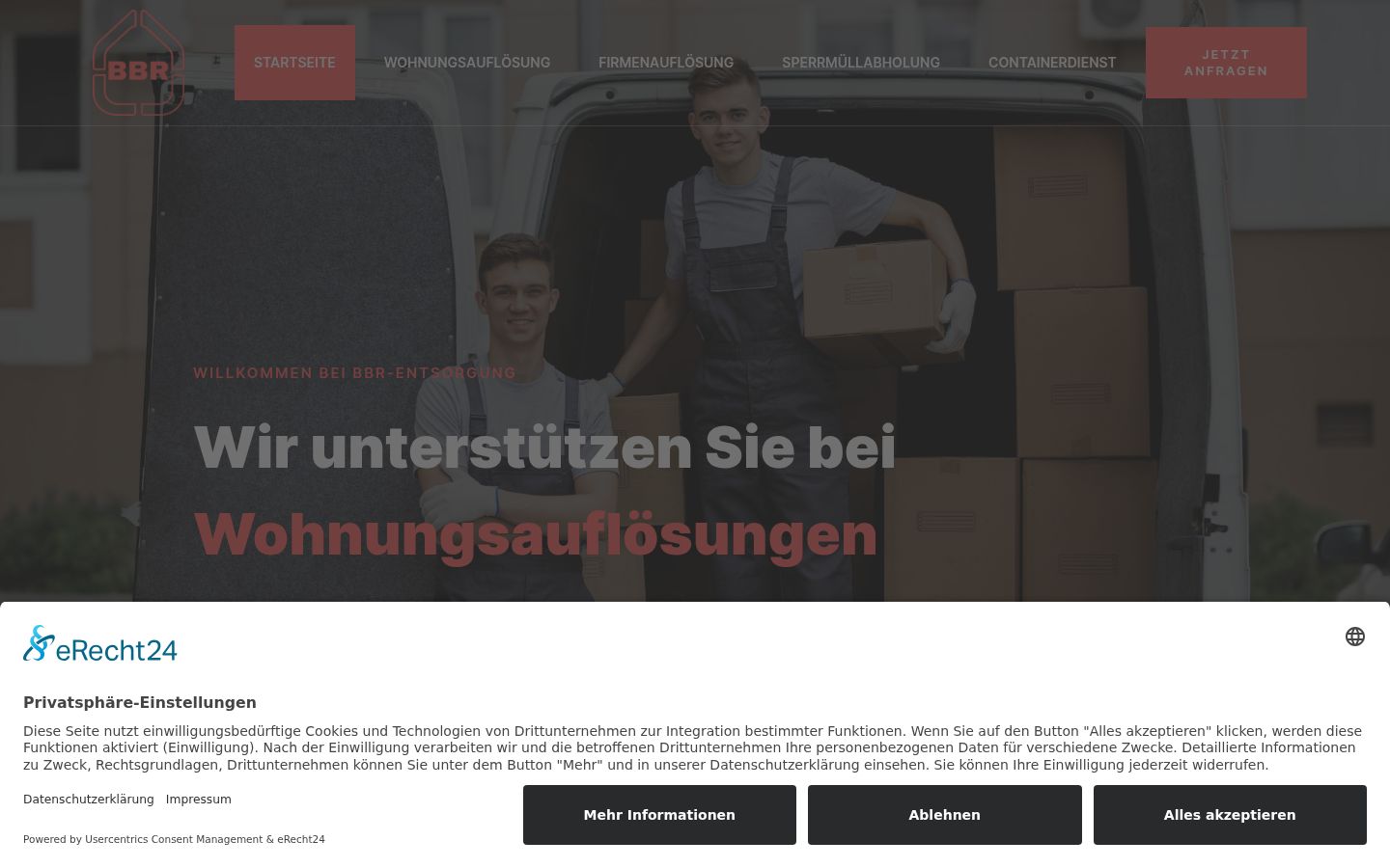 Screenshot van de toestemmingsbanner zoals getoond vóór enige interactie