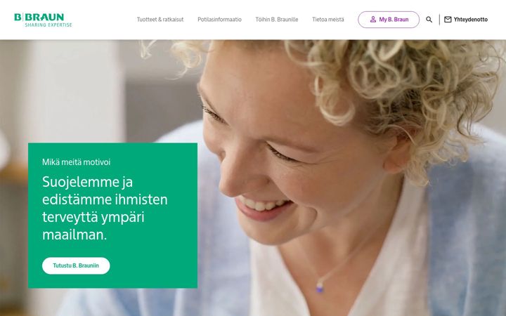 Screenshot of bbraun.fi