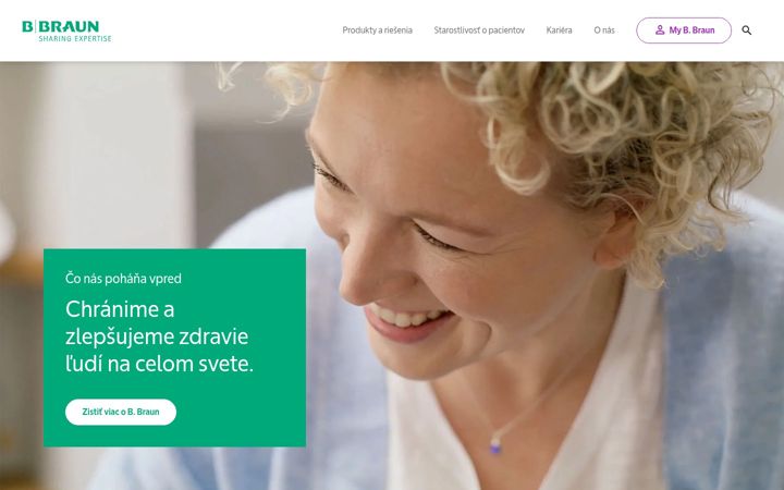 Screenshot of bbraun.sk