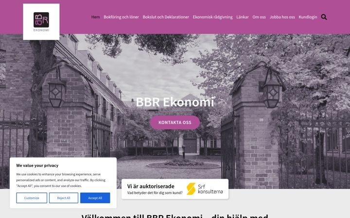 Screenshot of bbrekonomi.se