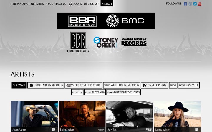 Screenshot of bbrmusicgroup.com