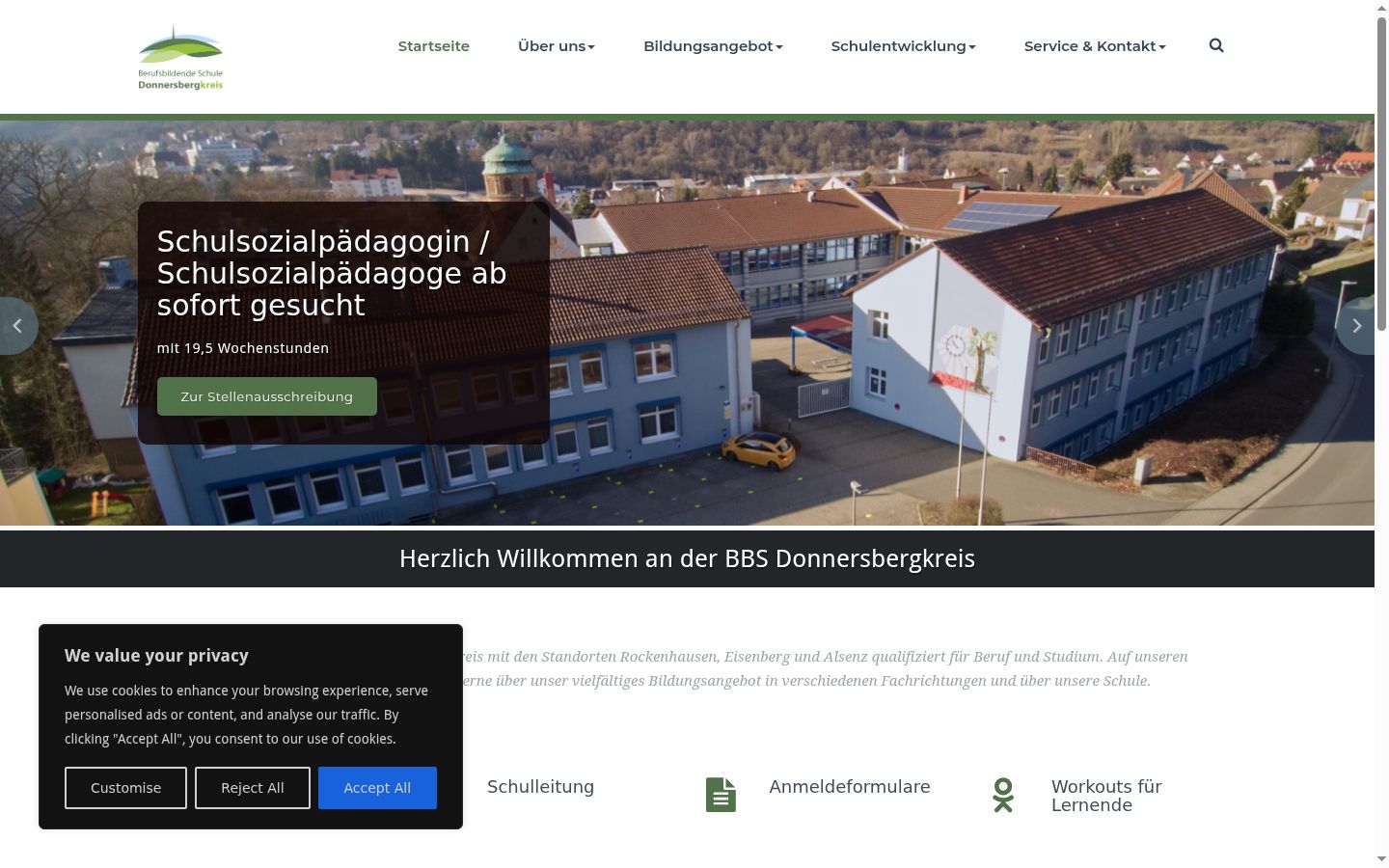 Screenshot tal-banner tal-kunsens muri qabel kwalunkwe interazzjoni
