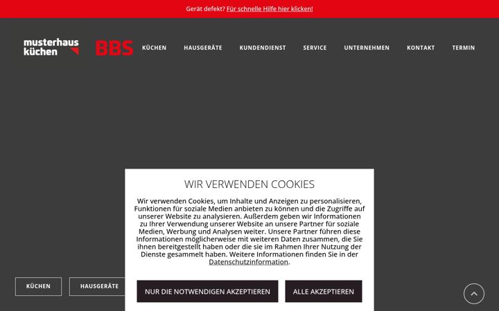 Screenshot of bbs-kuechentechnik.de