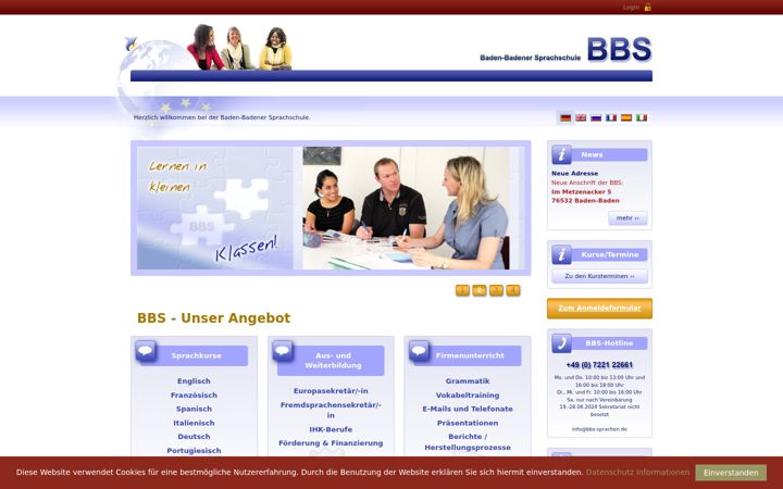 Screenshot of bbs-sprachen.de