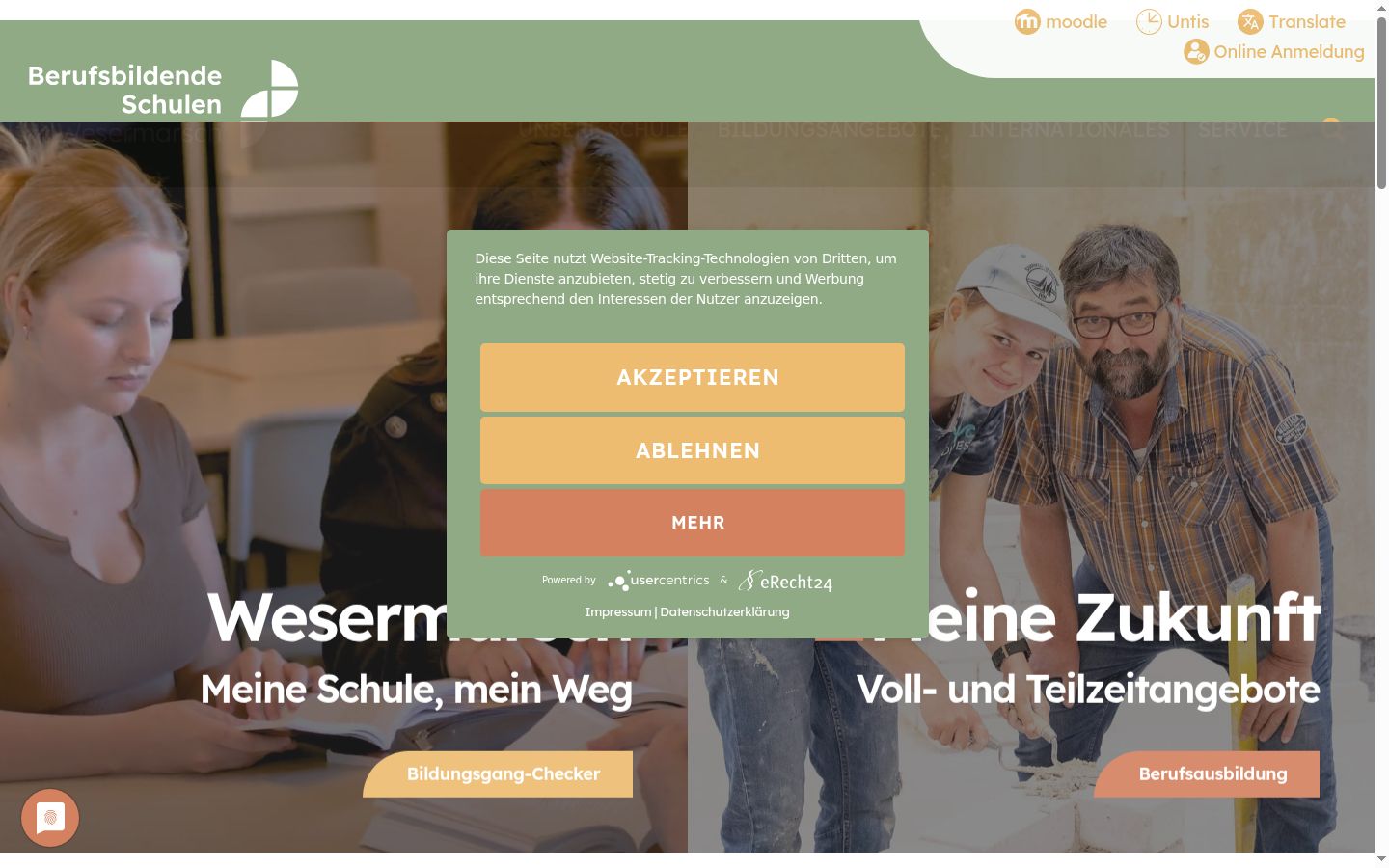 Ekrānuzņēmums ar piekrišanas baneri, kas tika rādīts pirms jebkādas mijiedarbības