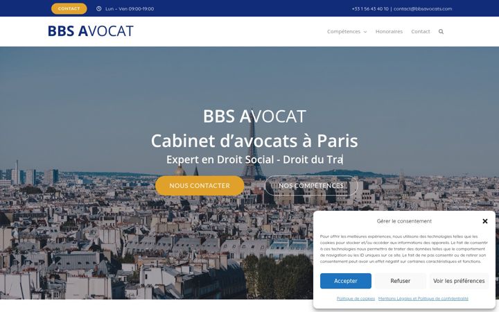 Screenshot of bbsavocats.com