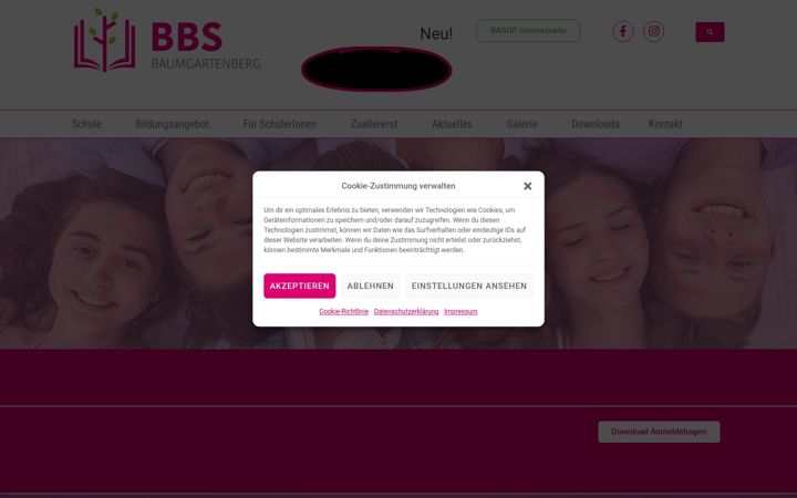 Screenshot of bbsbaumgartenberg.at
