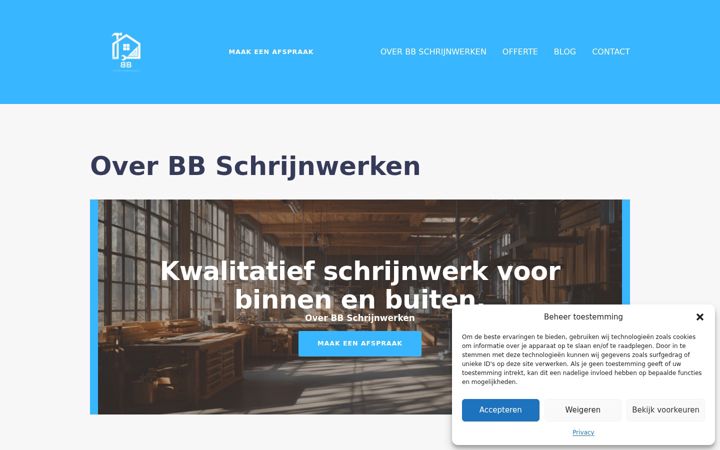 Screenshot of bbschrijnwerken.com