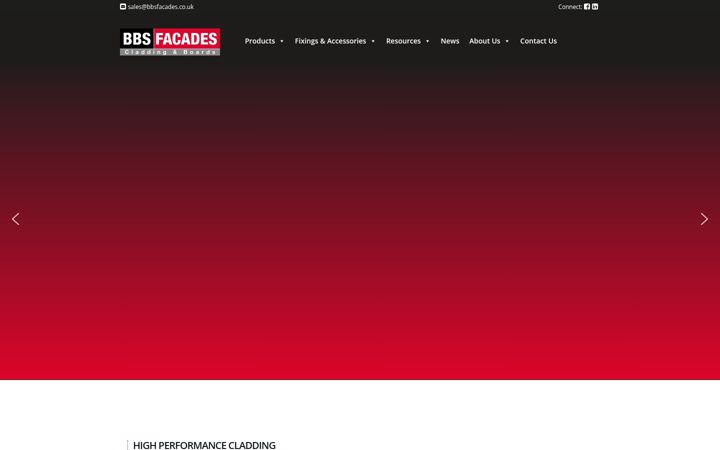 Screenshot of bbsfacades.co.uk