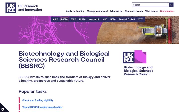 Screenshot of bbsrc.ac.uk