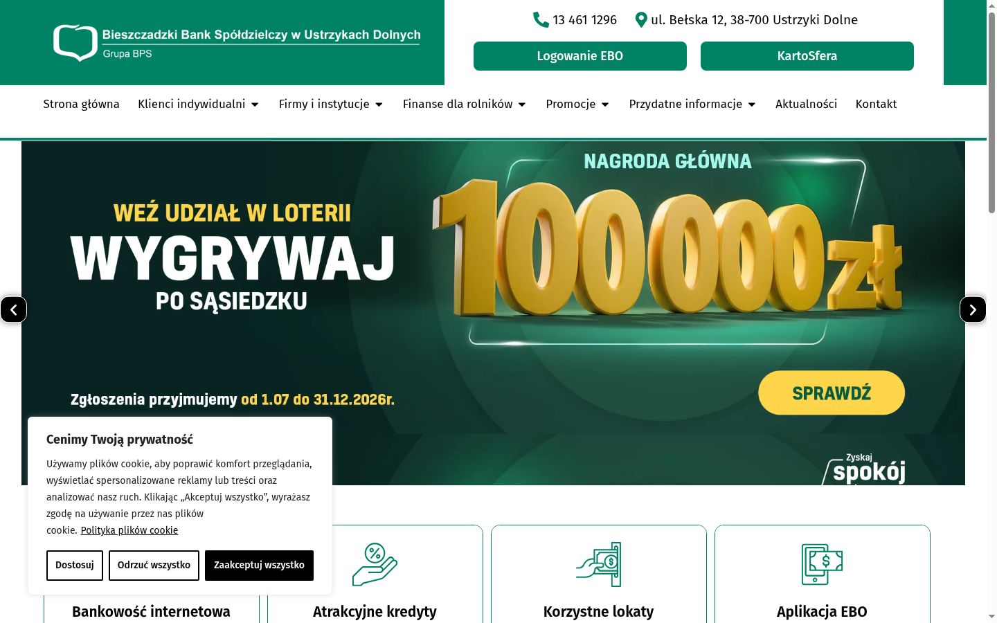 Posnetek zaslona pasice za privolitev, prikazane pred kakršno koli interakcijo