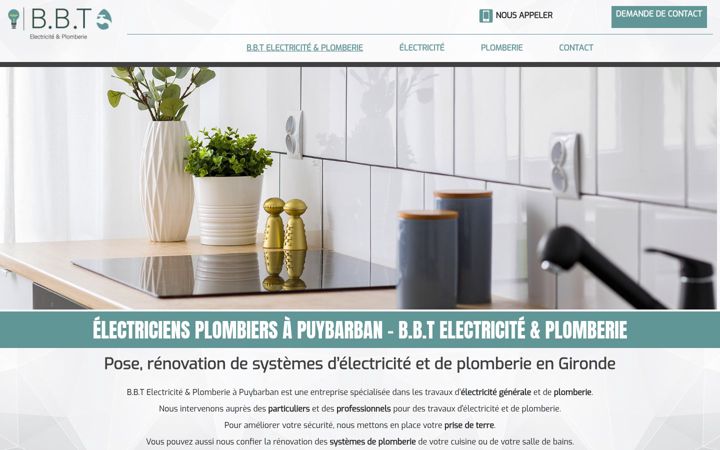 Screenshot of bbt-electriciteplomberie.fr