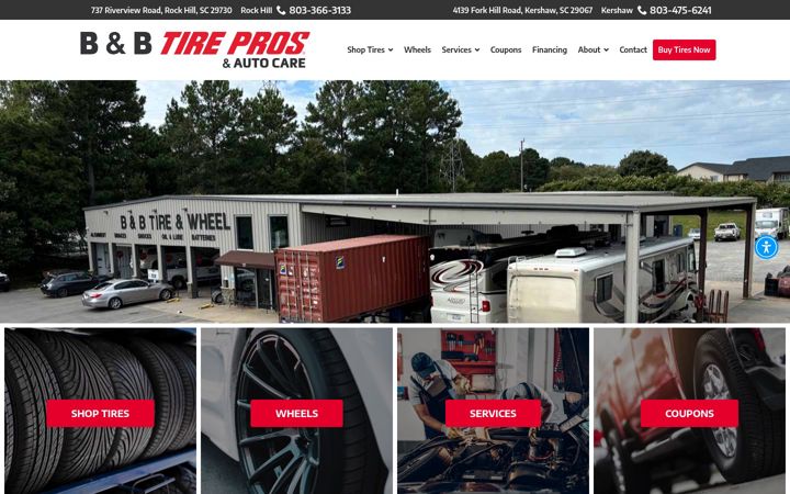 Screenshot of bbtireandwheel.com