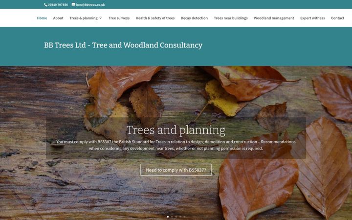 Screenshot of bbtrees.co.uk