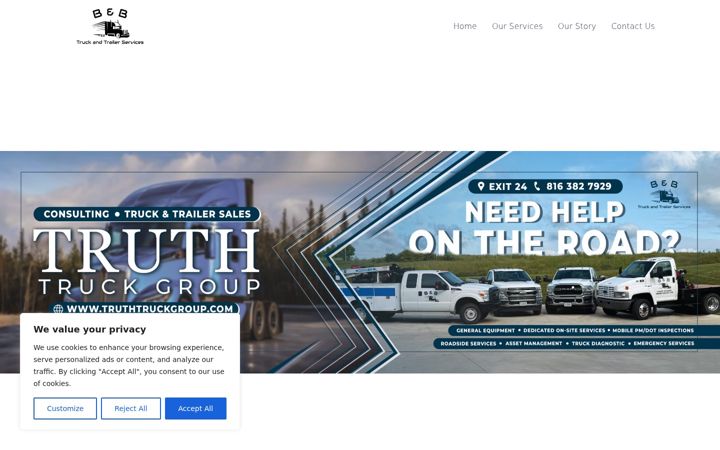 Screenshot of bbtruckandtrailer.com