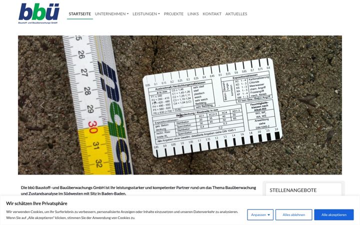 Screenshot von bbue-gmbh.de