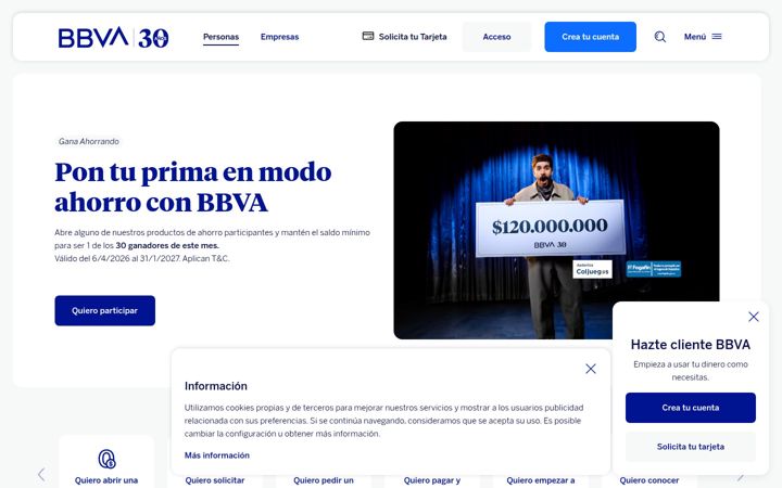 Screenshot ta' bbva.com.co