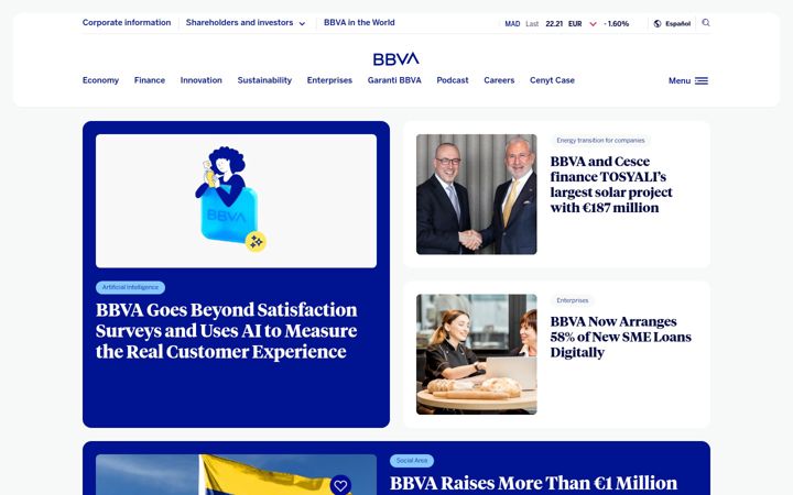 Screenshot di bbva.com