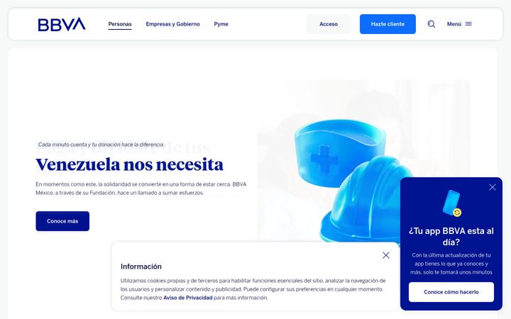 Ekrano kopija bbva.mx