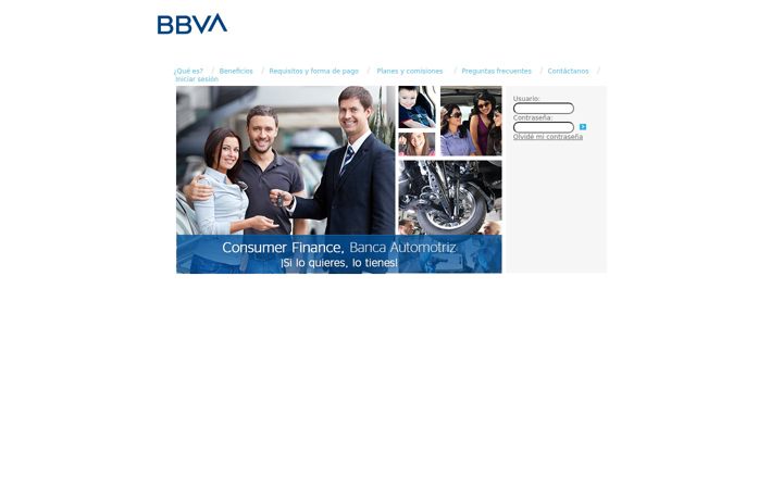 Zrzut ekranu bbvaconsumerfinance.mx