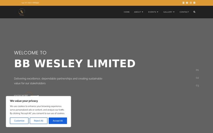 Ekrānuzņēmums no bbwesley.co.uk