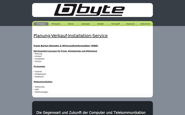 Screenshot of bbyte.de