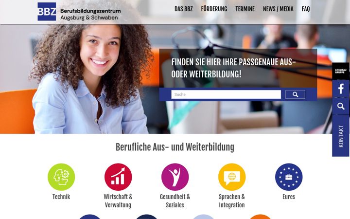 Screenshot of bbz-augsburg.de