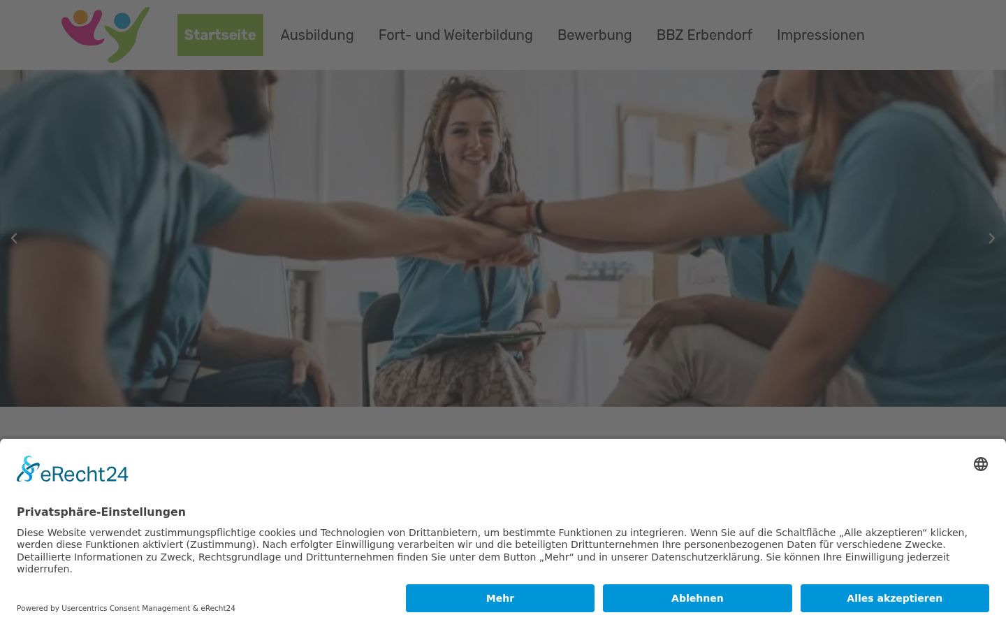 Capture d'écran de la bannière de consentement affichée avant toute interaction
