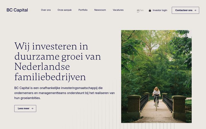 Screenshot of bc-capital.nl