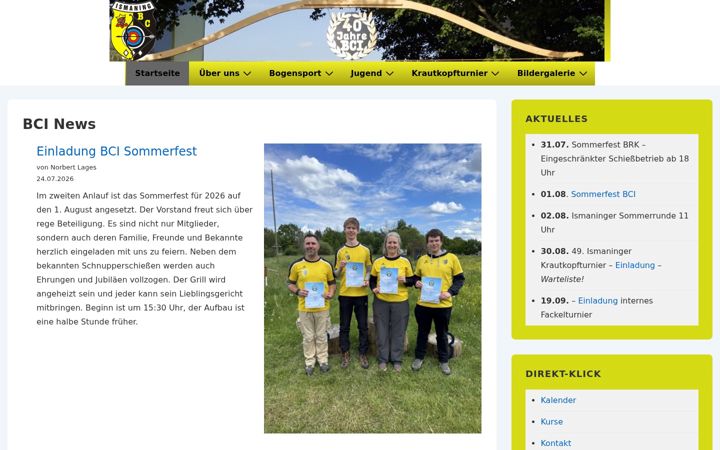 Screenshot of bc-ismaning.de