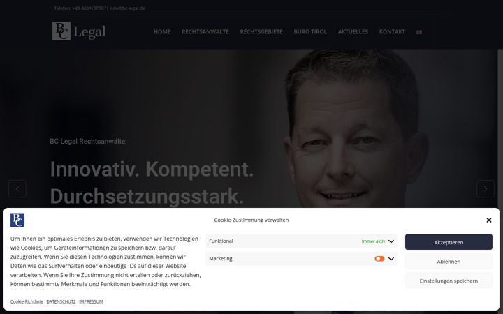 Screenshot του bc-legal.de