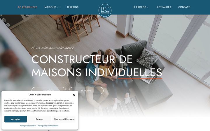 Screenshot stránky bc-residences.fr
