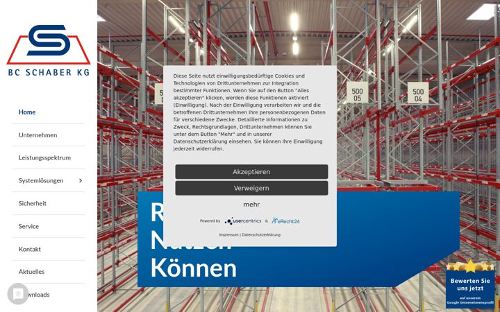 Screenshot of bc-schaber.de