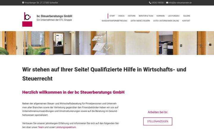 Screenshot of bc-steuerberater.de
