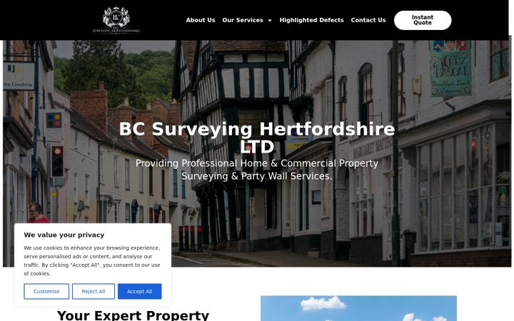 Screenshot of bc-surveying.co.uk
