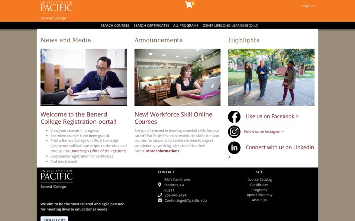 Screenshot of bc.pacific.edu