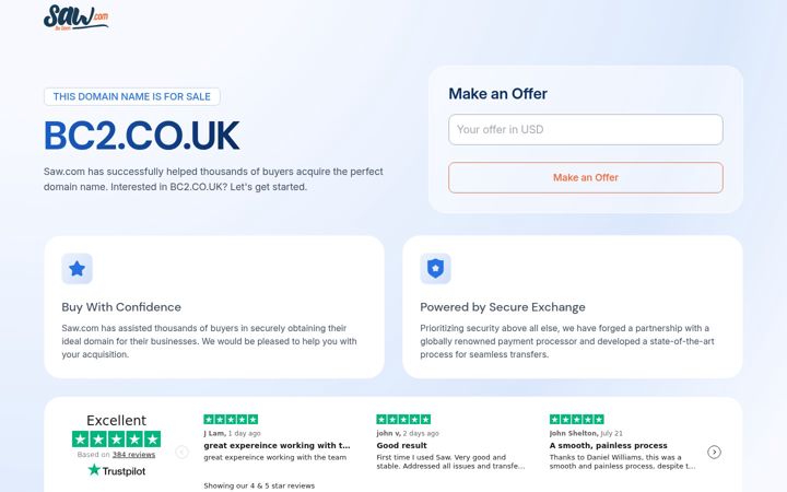 Screenshot of bc2.co.uk