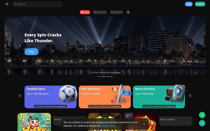 Screenshot of bcasino.com