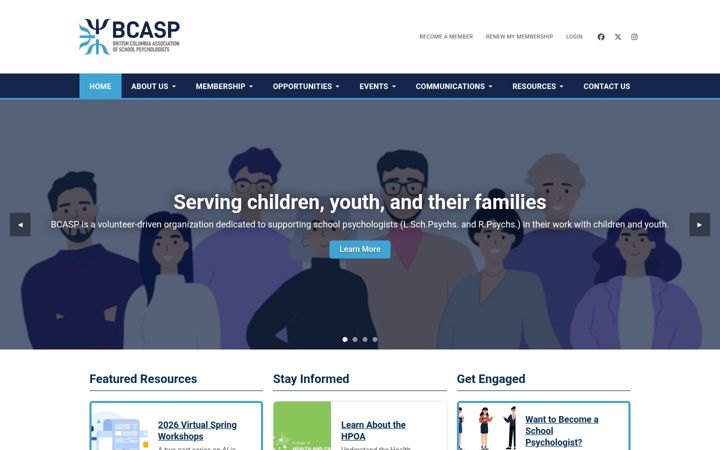 Screenshot of bcasp.ca