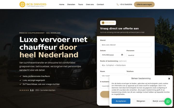 Screenshot of bcbdrivers.nl