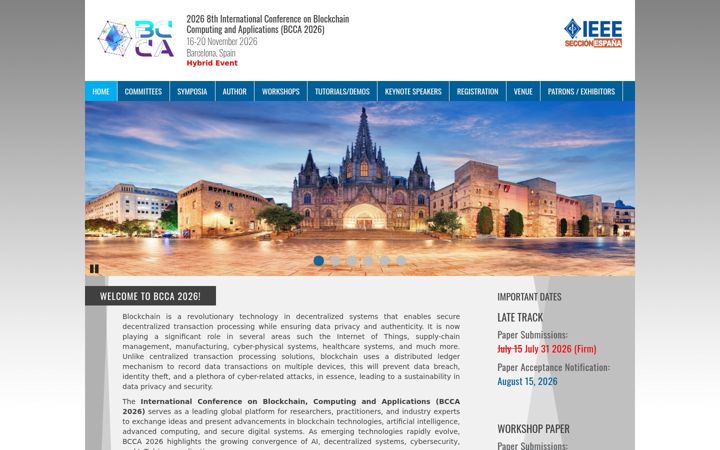 Screenshot του bcca-conference.org