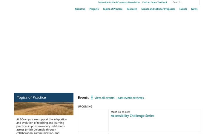 Screenshot of bccampus.ca